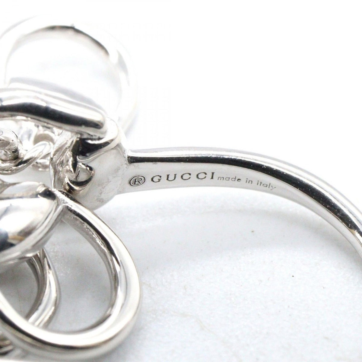 Gucci Earrings Horsebit Drop Hook 18K White Gold — view 4