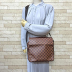 Louis Vuitton Naviglio Damier Shoulder Bag Canvas Brown — view 2