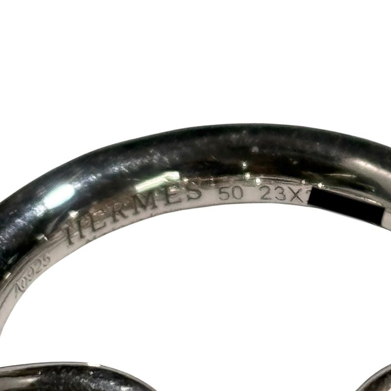 Hermes Echappe Croisette Ring GM 50 Silver Purchased in 2024 — view 7