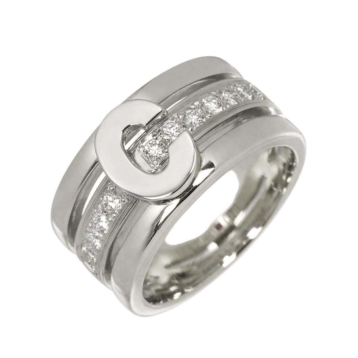 Celine Ring Diamond Ruby Pt Platinum Logo