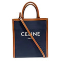 Celine Vertical Cabas Small Tote Canvas Leather