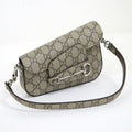 Gucci Horsebit Shoulder Bag GG Supreme Brown