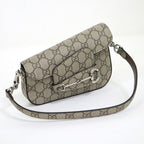 Gucci Horsebit Shoulder Bag GG Supreme Brown
