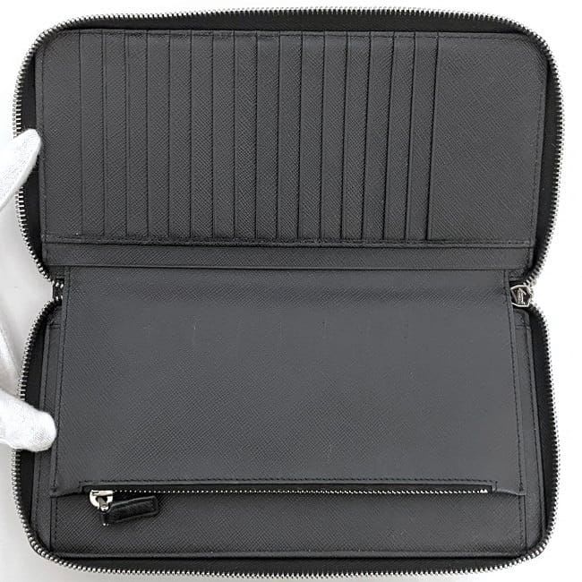 Prada Round Zipper Long Wallet Document Case — view 7