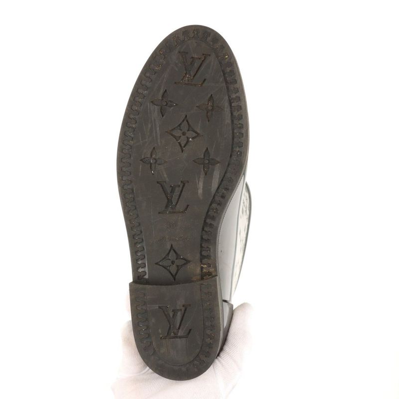 Louis Vuitton Monogram Drops Line Rubber Long Boots 36 Black — view 9