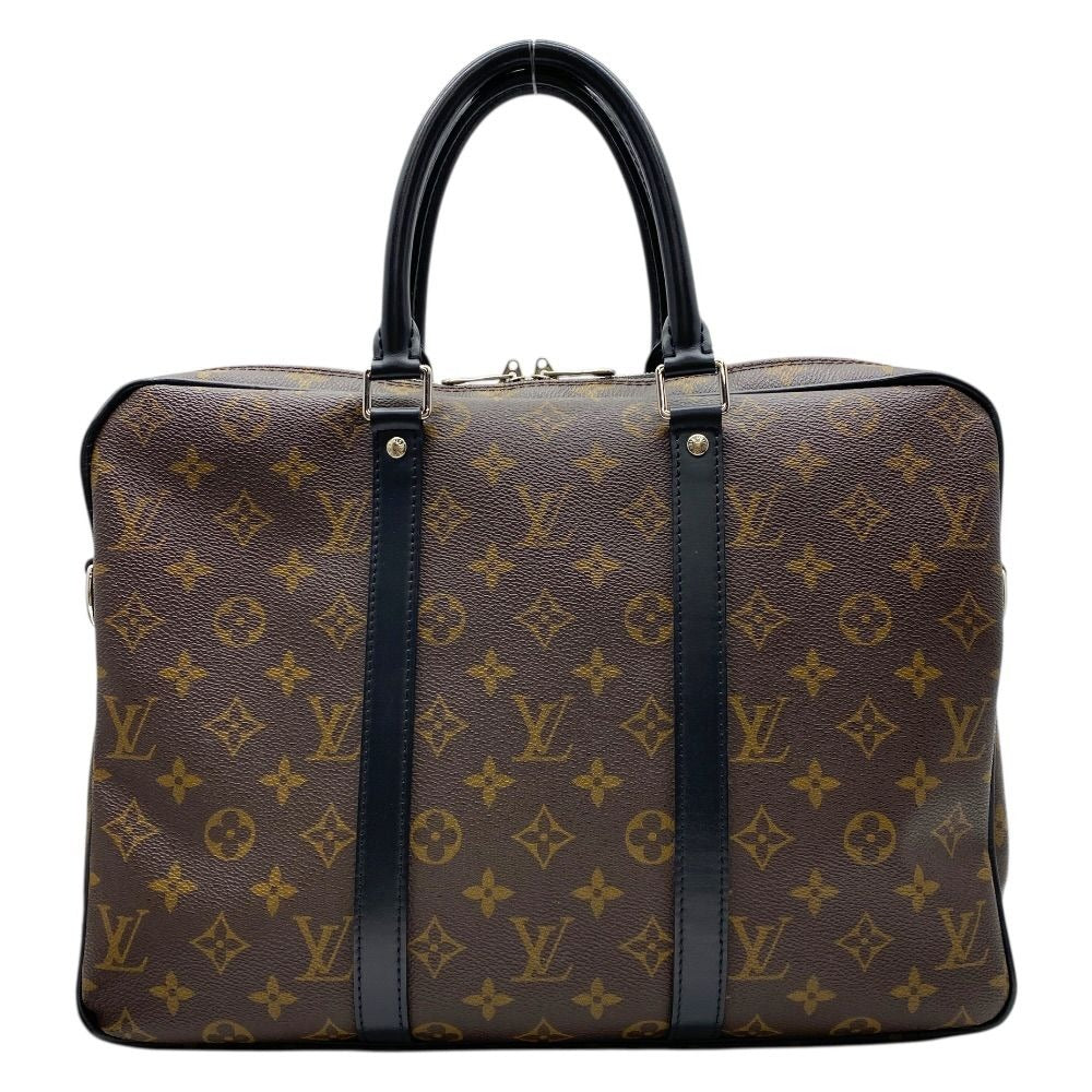 Louis Vuitton Monogram Macassar Porte Documents Voyage Business Briefcase