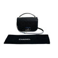 Chanel Caviar Leather Chain Shoulder Bag CC Logo Black