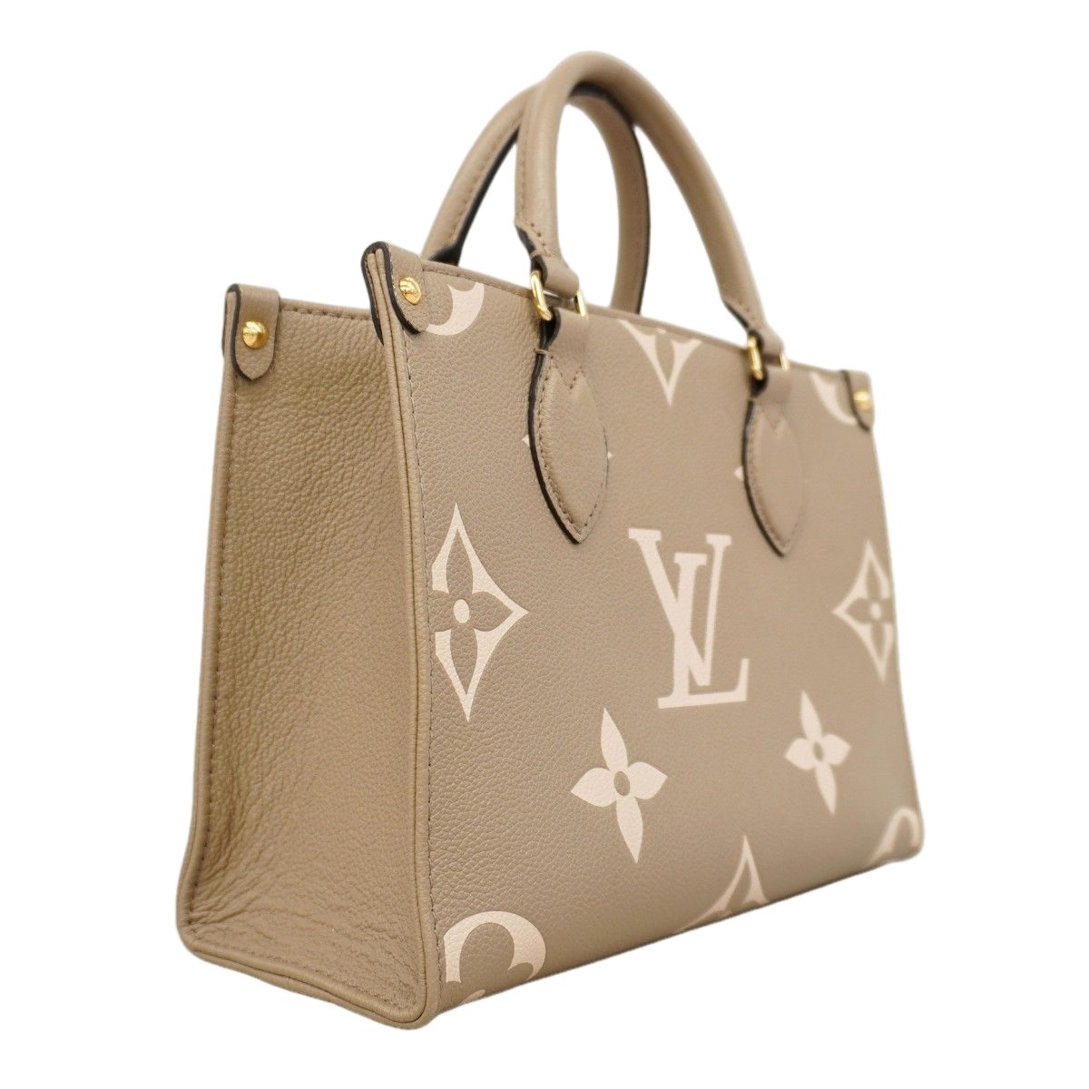 Louis Vuitton Handbag Monogram Empreinte Bicolor On The Go PM Tourtelle Cream — view 2