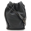 Loewe Anagram Pochette Shoulder Bag Draw String One Leather Dark Navy