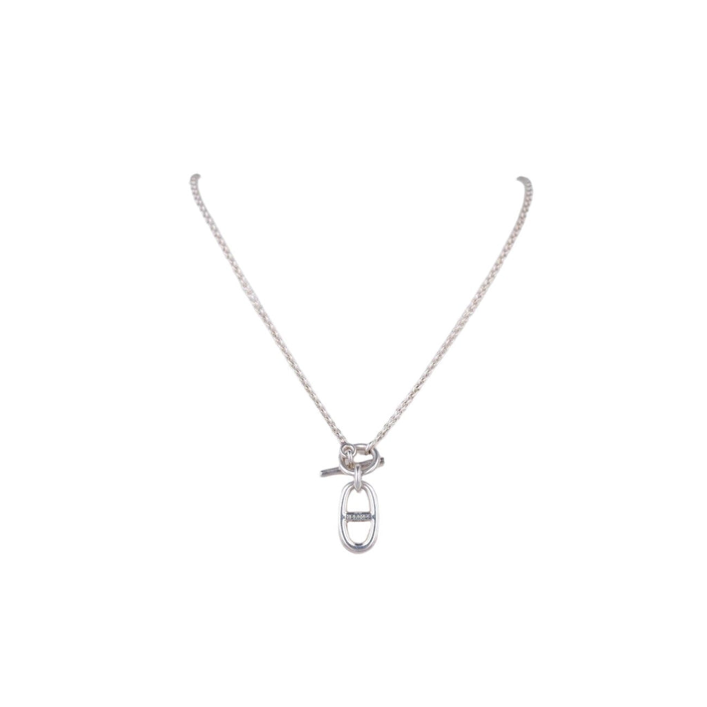 Hermes Chaine D'ancre Amulet Silver Necklace — view 2