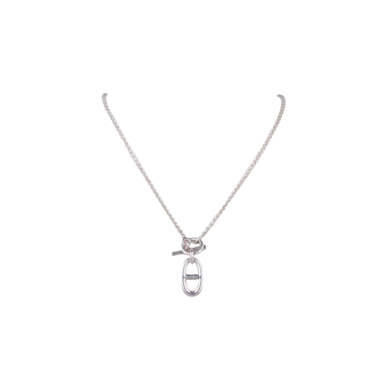 Hermes Chaine D'ancre Amulet Silver Necklace — view 2