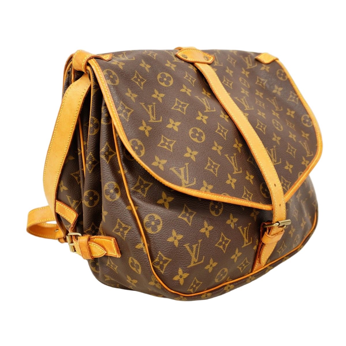 Louis Vuitton Shoulder Bag Monogram Saumur 35 Brown — view 2