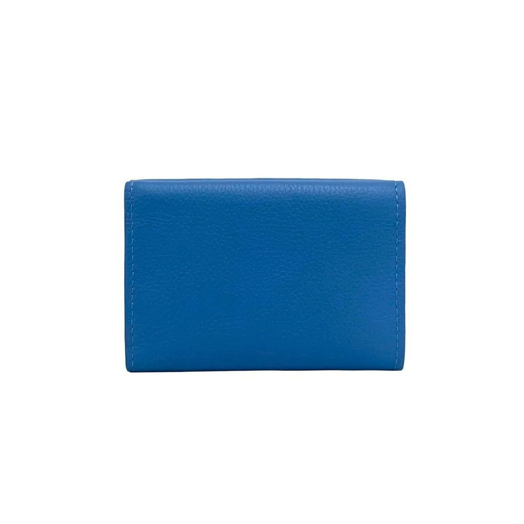 Louis Vuitton Box Portefeuille Lock Mini Leather Trifold Wallet Blue — view 2