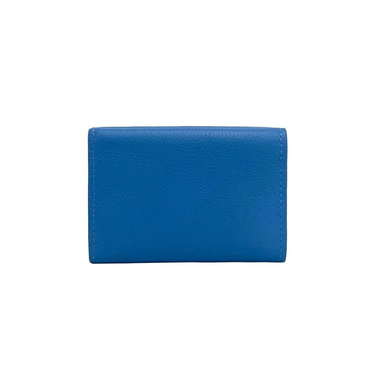 Louis Vuitton Box Portefeuille Lock Mini Leather Trifold Wallet Blue — view 2