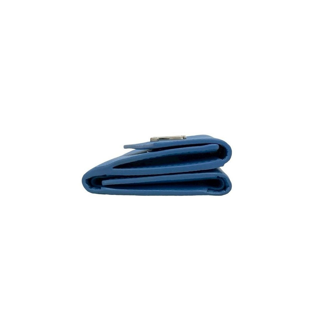 Louis Vuitton Box Portefeuille Lock Mini Leather Trifold Wallet Blue — view 5