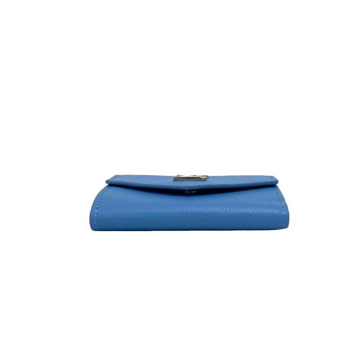 Louis Vuitton Box Portefeuille Lock Mini Leather Trifold Wallet Blue — view 6