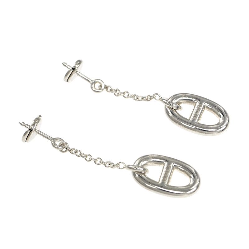 Hermes Chaine D'ancre Earrings Farande AG 925 Silver Jewelry Accessories — view 5