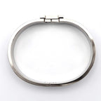 Hermes Click H GM Logo Bangle Bracelet Silver Color And Black Accessories — view 3