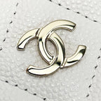 Chanel Quilted Ap0221 White Coco Mark Coin Case Key Caviar Leather — view 4