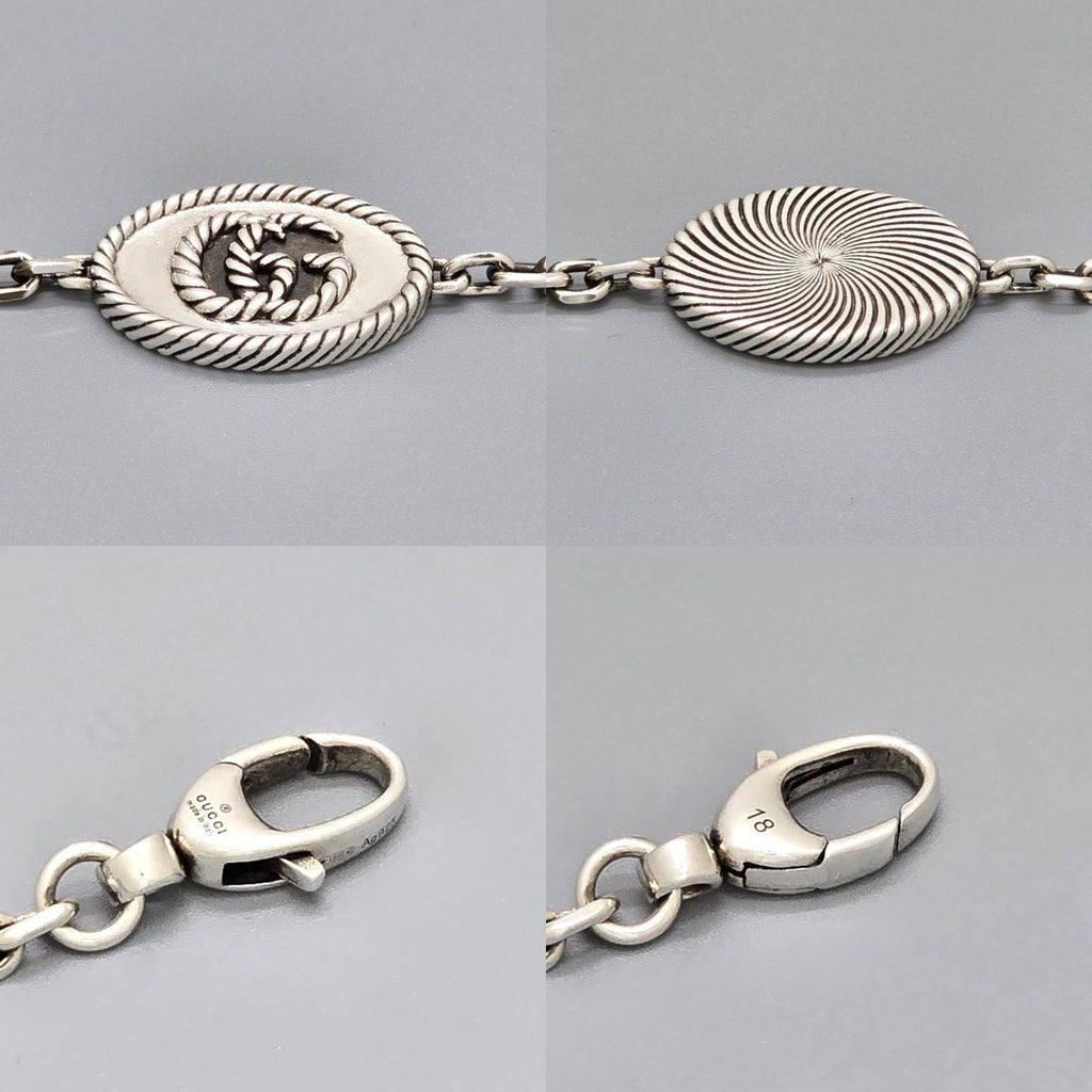Gucci GG Marmont Bracelet 18 Interlocking Charm Star Ring Silver Oxidized — view 6