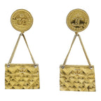 Chanel Quilted Bag Motif Vintage Gold Plated 93 A 37.8 — view 2