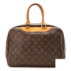 Louis Vuitton Deauville Bag Handbag Brown Name — view 3