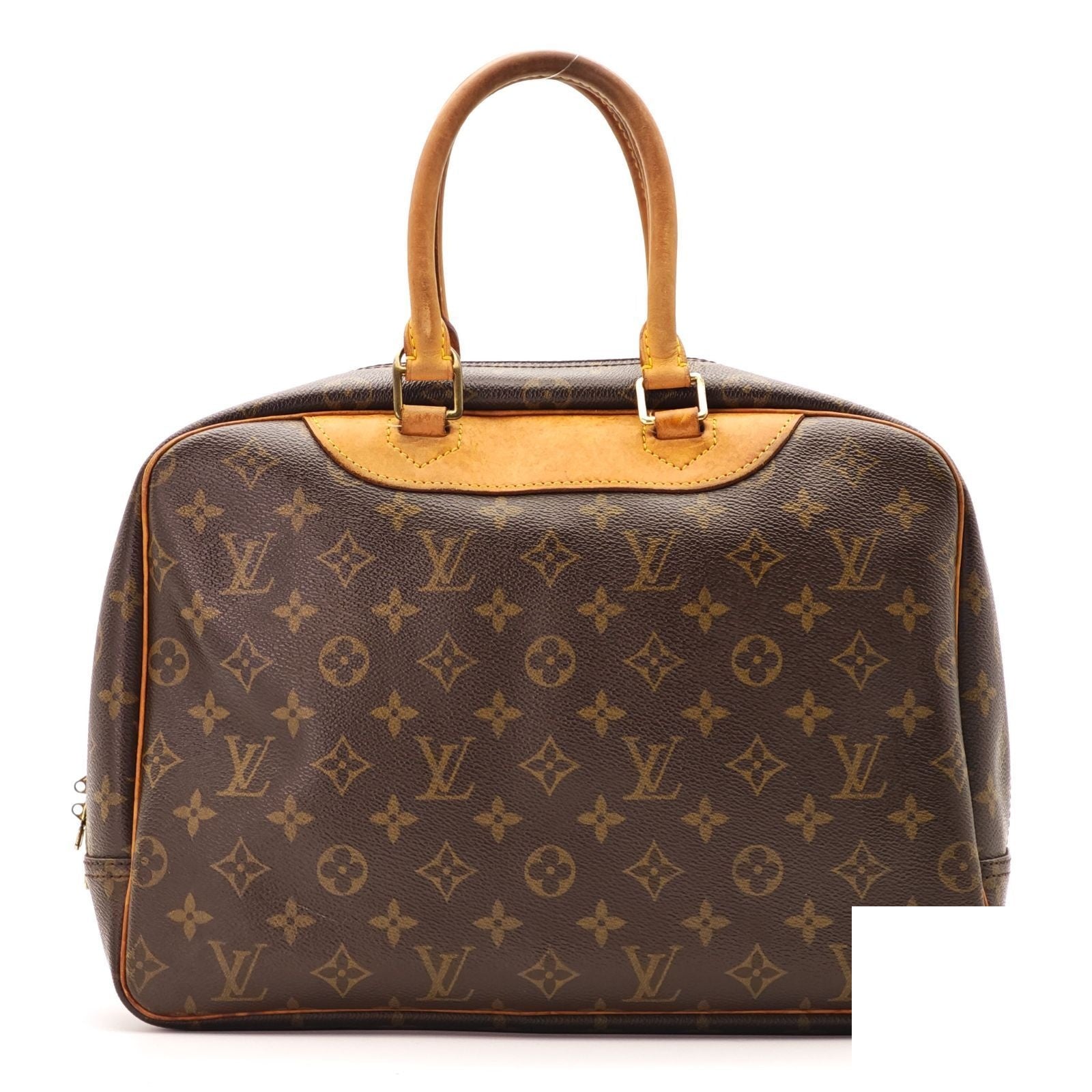 Louis Vuitton Deauville Bag Handbag Brown Name — view 3