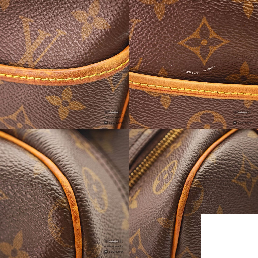 Louis Vuitton Deauville Bag Handbag Brown Name — view 8