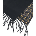 Fendi Scarf Wool Silk Black X Yellow Brown — view 2