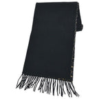Fendi Scarf Wool Silk Black X Yellow Brown