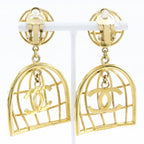 Chanel Birdcage Gold Plated 93 P 31.9 g Earrings — view 4