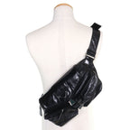 Prada Triangle Logo Leather Shoulder Bag Black Recommended — view 8