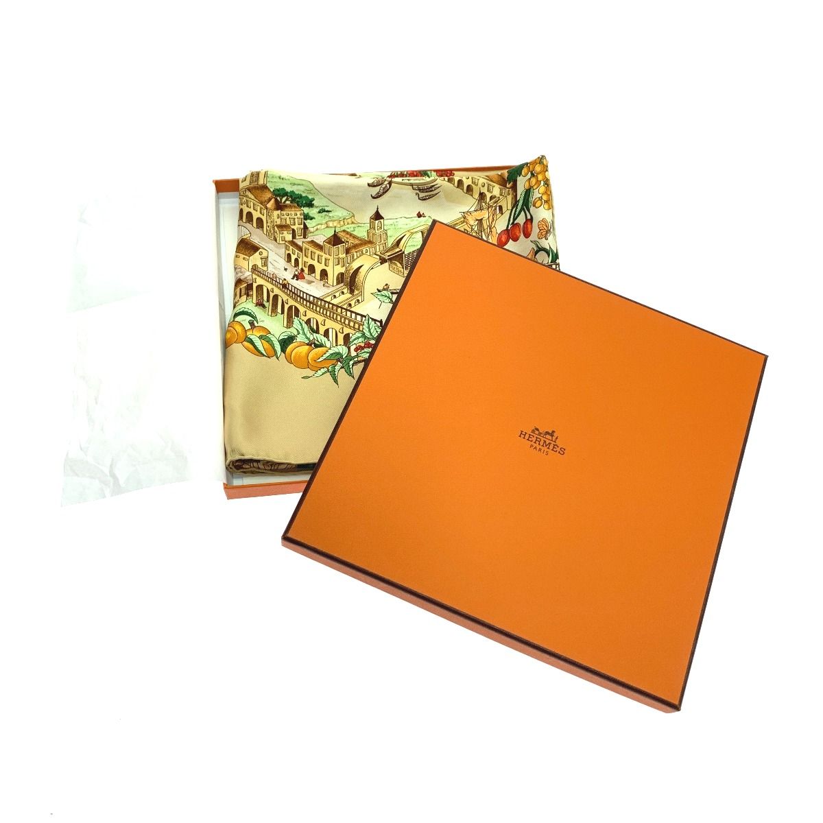 Hermes Silk Scarf Carre 90 au Pays de Cocagne in Paradise — view 7