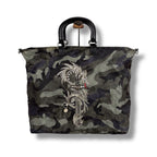 Prada 2-Way Tote Shoulder Bag Dragon Sword Camouflage Pattern — view 2
