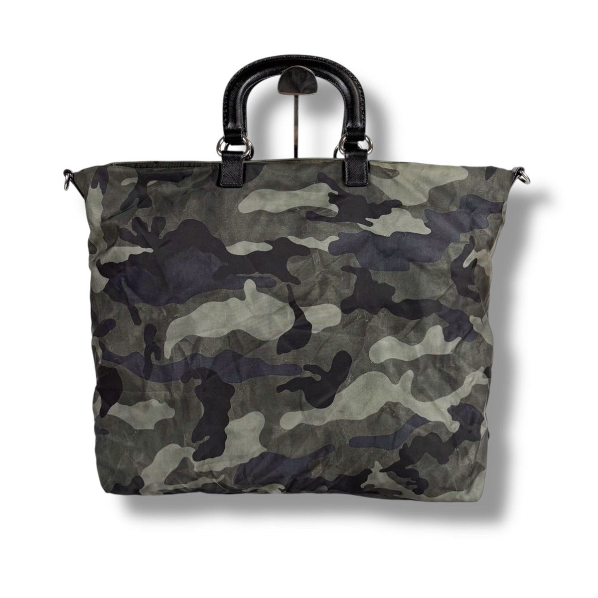 Prada 2-Way Tote Shoulder Bag Dragon Sword Camouflage Pattern — view 3