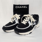 Chanel Sneakers CC Logo Black White