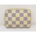 Louis Vuitton Coin Case Sn1018 Zippy Purse Damier Azur White — view 2