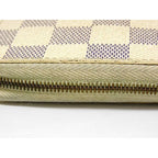 Louis Vuitton Coin Case Sn1018 Zippy Purse Damier Azur White — view 4