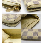 Louis Vuitton Coin Case Sn1018 Zippy Purse Damier Azur White — view 5