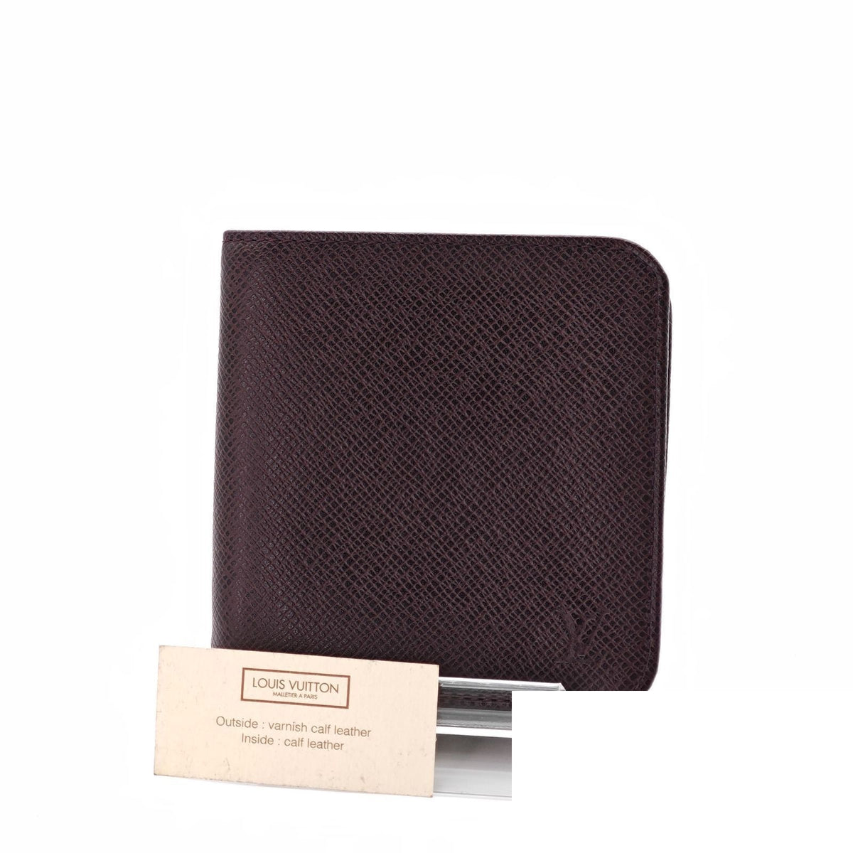 Louis Vuitton Portefeuille Monnaie Zip Taiga Leather Purple Wallet