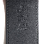 Gucci Double Wide Belt Leather GG Marmont Buckle Black Gold — view 7