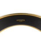 Hermes Emile GM Bracelet Tea For Two Cloisonne Metal Yellow Bangle 0242 — view 8