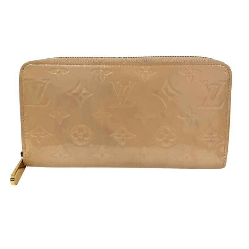 Louis Vuitton Monogram Vernis Zippy Wallet Long Beige