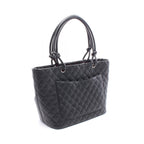 Chanel Tote Cambon Line Large Black Leather Patent — view 2