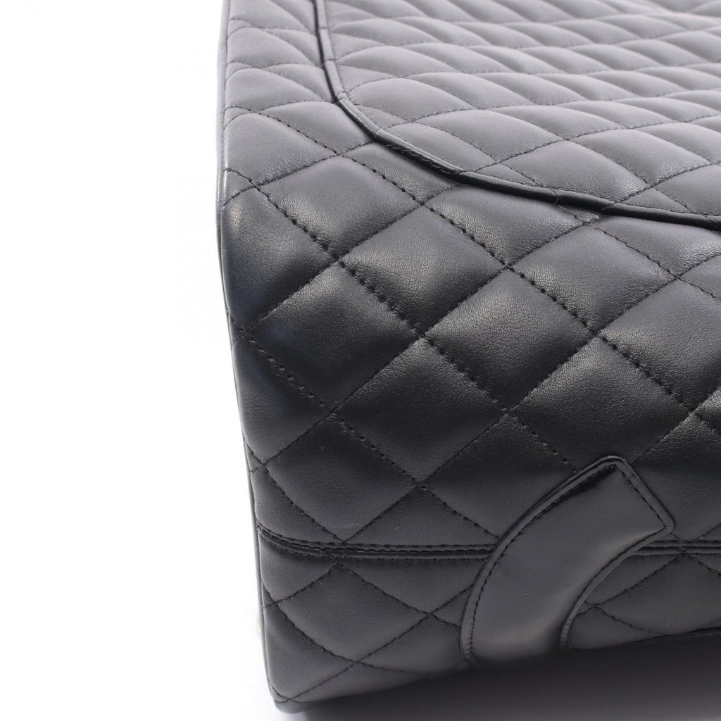 Chanel Tote Cambon Line Large Black Leather Patent — view 8