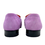 Hermes Royale Loafer Leather Shoes Suede Purple Moccasin Flat Hhardware — view 5