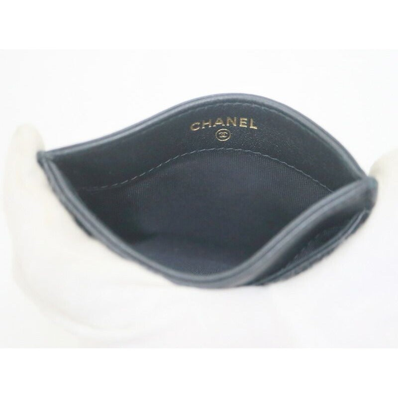 Chanel Card Case Quilted Black Lambskin — view 4