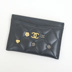 Chanel Card Case Quilted Black Lambskin