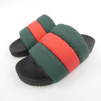 Gucci Padded Web Slide Sandals — view 3