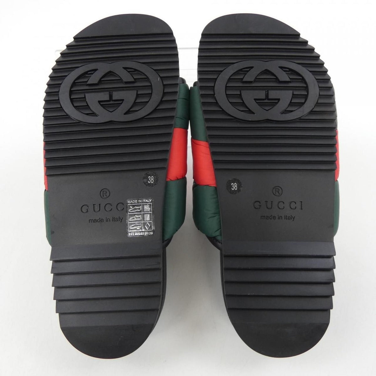 Gucci Padded Web Slide Sandals — view 4